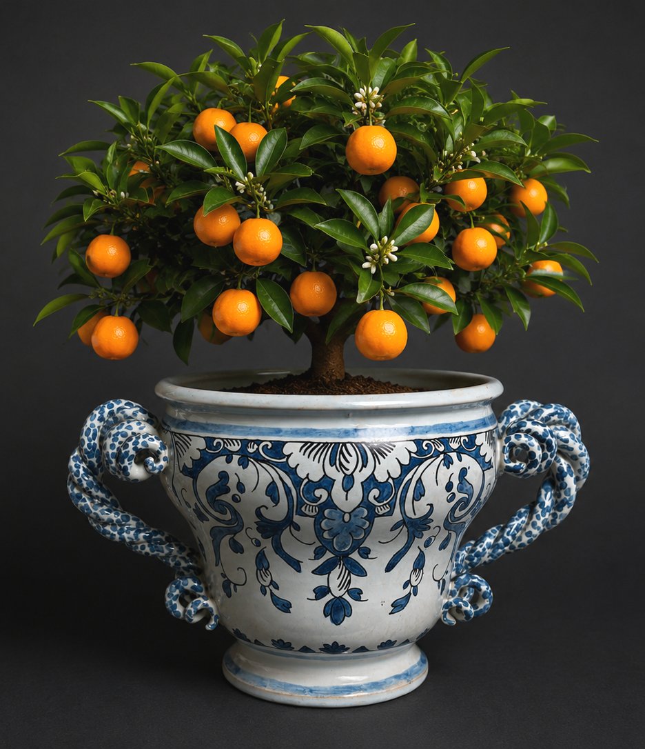 Cache Pot En Faience De Nevers , Bac à Oranger , Style XVIIIe , Camaieu De Bleu , XIXe Cratere-photo-3