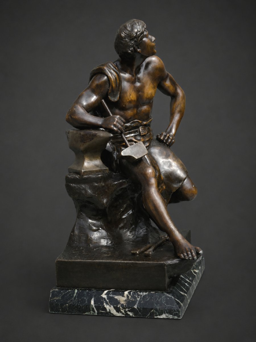 Emile Louis Picault , Sculpture Allégorique , Homme Torse Nu , Patine Bronze , Paix & Travail-photo-5