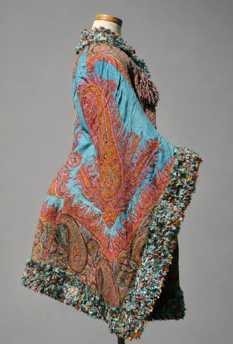 Visite Pour Robe à Tournure , Chale En Cachemire , 1870-1880 , XIXe , Mantelet , Costume