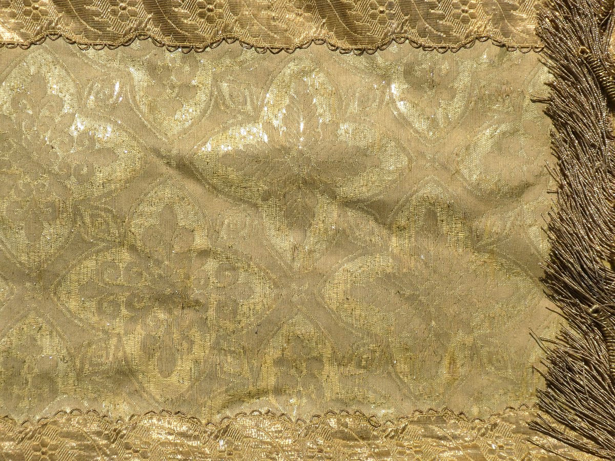 Important Liturgical Shawl In Red Velvet And Brocaded Silk - 19th Century, Napoleon III-photo-2
