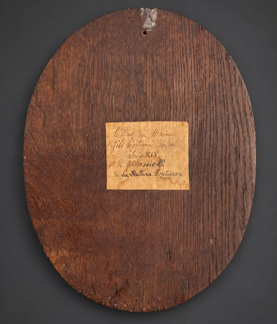 Portrait royaliste du Duc du Maine, huile sur panneau de bois, XVIIIe siècle-photo-1