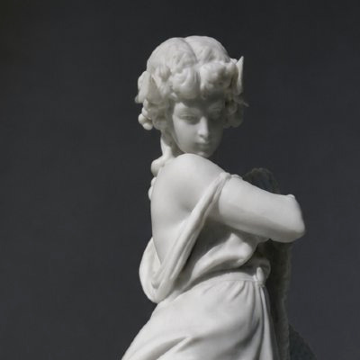Sculpture En Biscuit Naturel , Allégorie De La Pêche , Napoleon III , Jeune Femme Naiade XIXe-photo-7