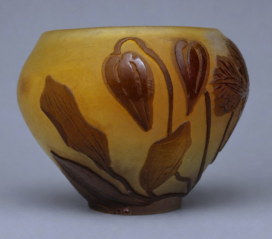 Small Antique Gallé Vase Art Nouveau , Nancy School-photo-2