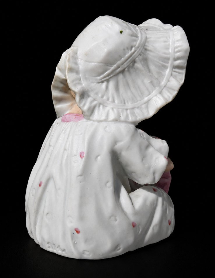 German Baby Piano; Heubach Biscuit Doll, Germany, 19th Century; Sock, 1900, Baptism -photo-3
