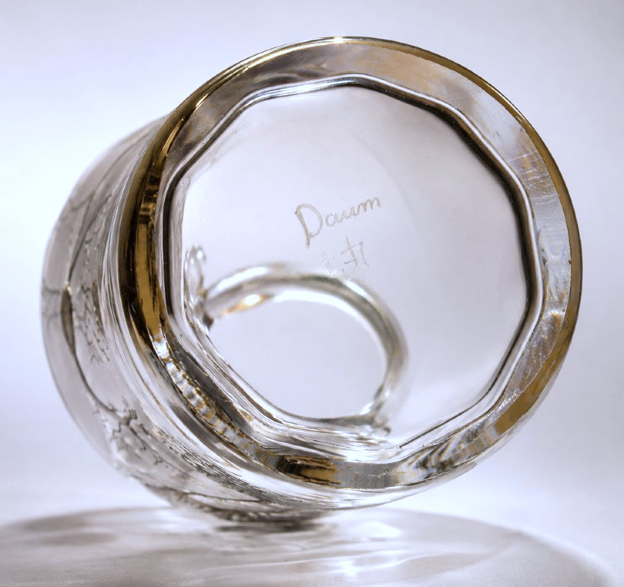 Pichet / Cremier Miniature En Cristal Emaillé de Daum , Nancy , 1900 XIXe Croix De Lorraine-photo-1