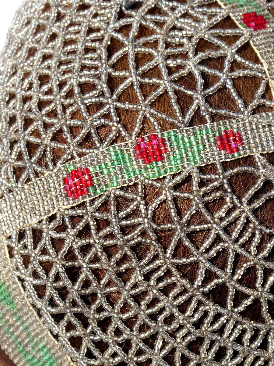 Coiffe En Perles De Verre Epoque Art Deco , Années Folles Chapeau Bonnet 1920 Charleston-photo-4