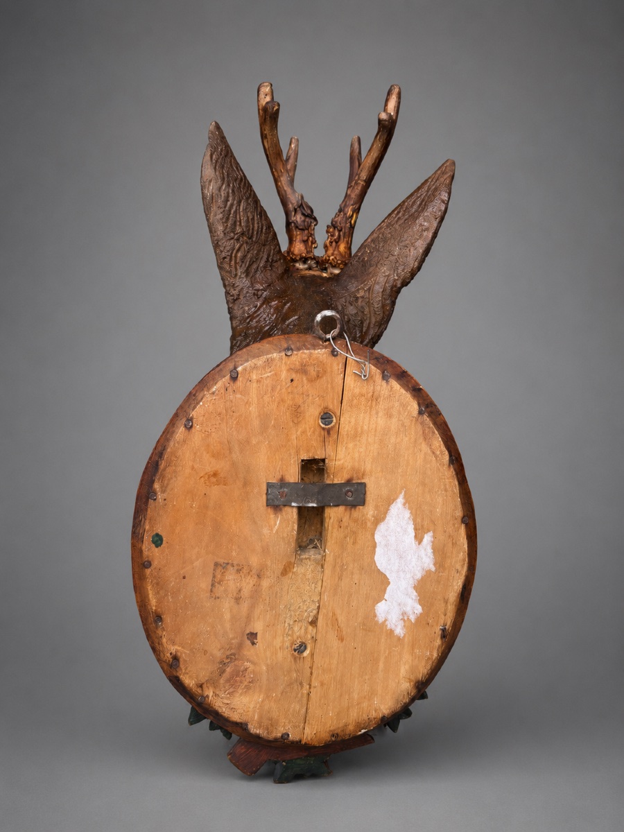 Trophée de Chevreuil en Bois Sculpté – Bois de Chevreuil Forêt Noire Chasse, Fin XIXe -photo-2