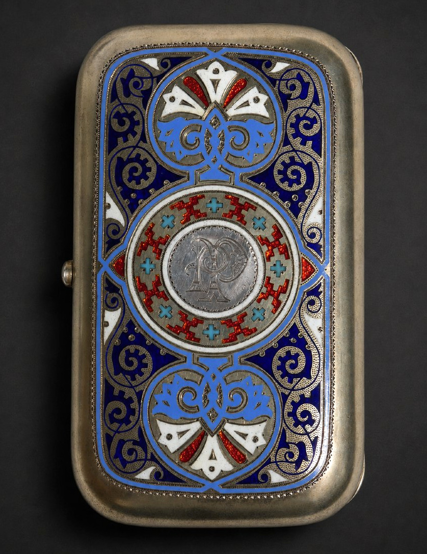 Imperial Russian Box, Solid Silver, Enamel, And Painted Miniature By Ivan Khlebnikov, 1874, 19th Century-photo-3