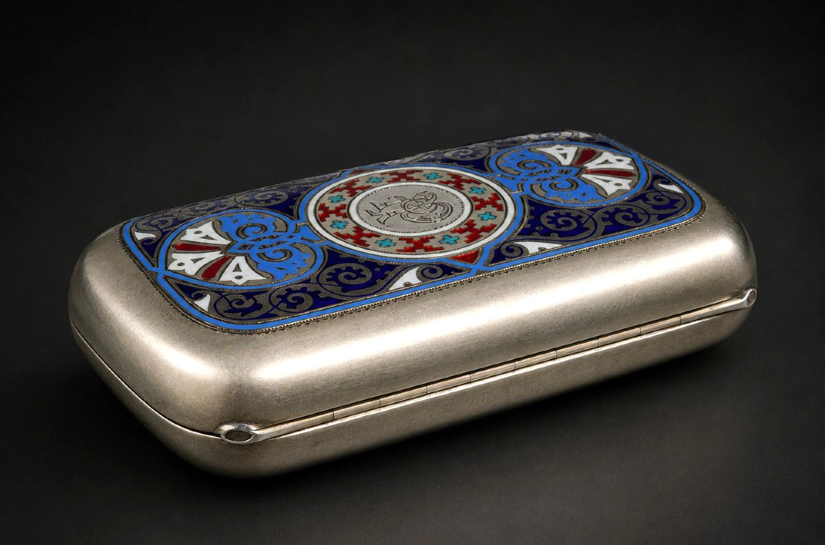 Imperial Russian Box, Solid Silver, Enamel, And Painted Miniature By Ivan Khlebnikov, 1874, 19th Century-photo-5