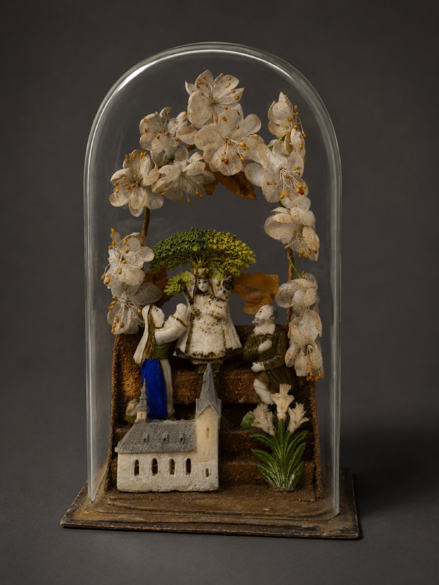 Diorama, Globe, Religious Sugar Figurines, Papier-mâché, Napoleon III, 18th-century Style -photo-3