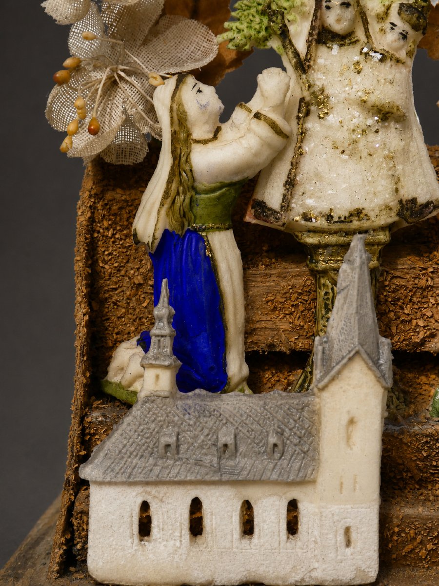 Diorama, Globe, Religious Sugar Figurines, Papier-mâché, Napoleon III, 18th-century Style -photo-4
