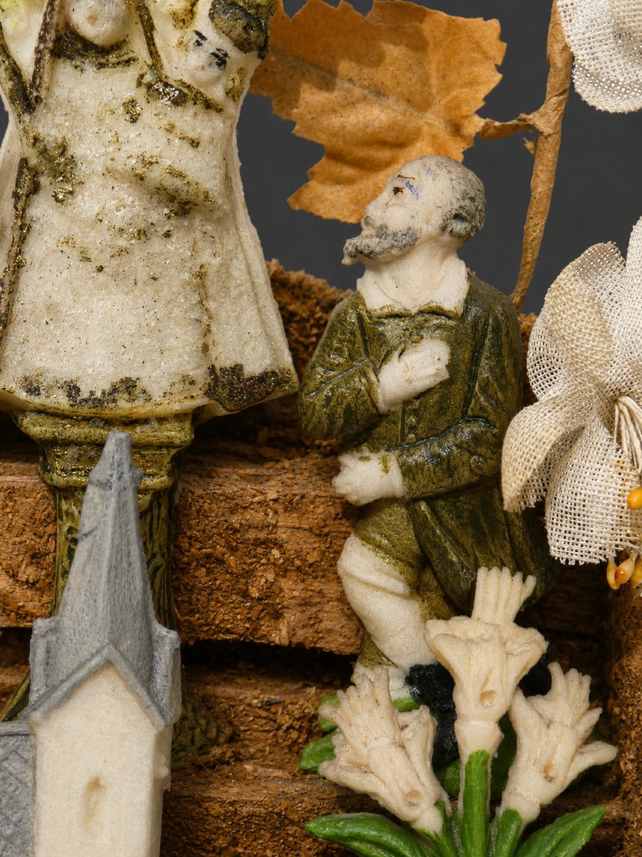 Diorama, Globe, Religious Sugar Figurines, Papier-mâché, Napoleon III, 18th-century Style -photo-2