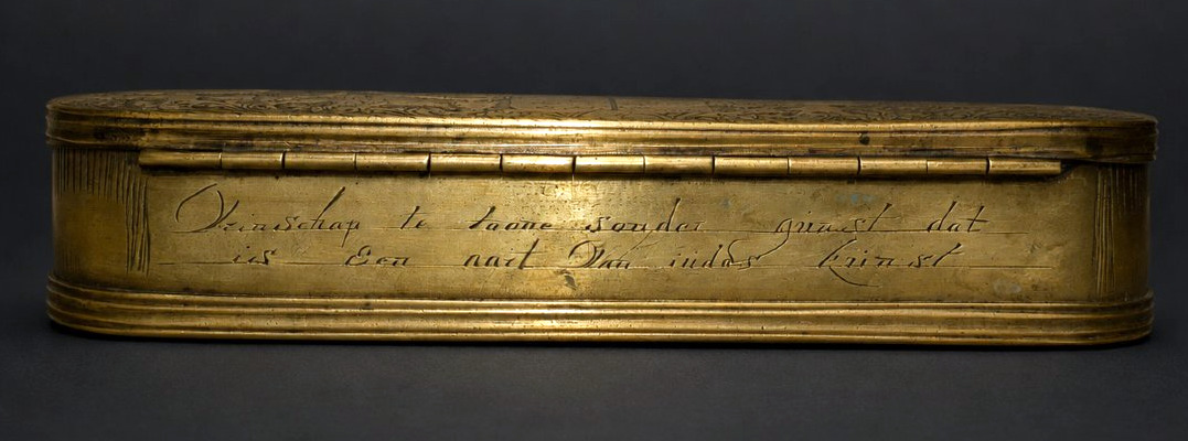 Tabatière hollandaise en Laiton Gravé Décor biblique – XVIIIᵉ  , Boite à Tabac 1720-photo-4