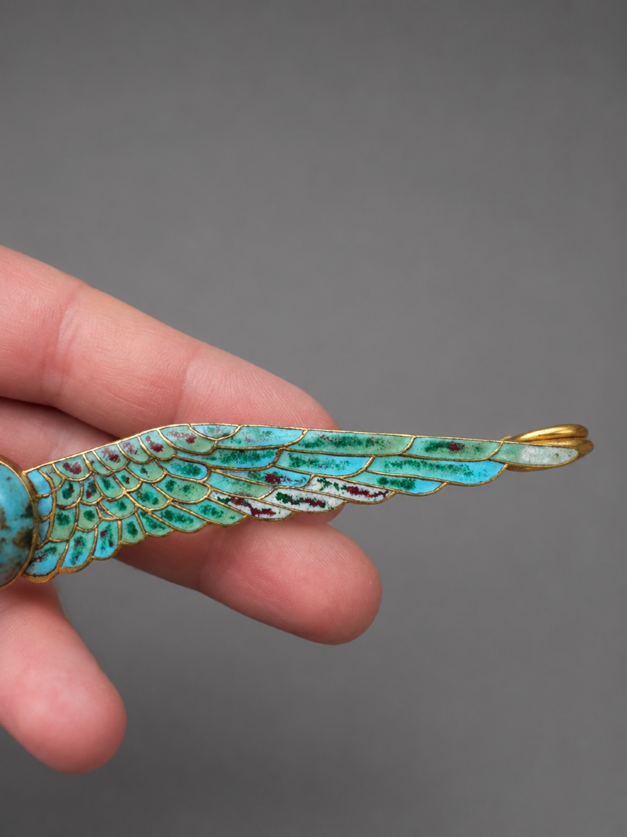 Broche / épingle De Châle , Laiton Émaillé, Style Rerour D’Egypte 1910 , Art Nouveau Scarabée -photo-2