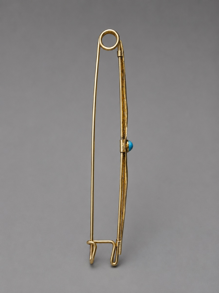 Broche / épingle De Châle , Laiton Émaillé, Style Rerour D’Egypte 1910 , Art Nouveau Scarabée -photo-4
