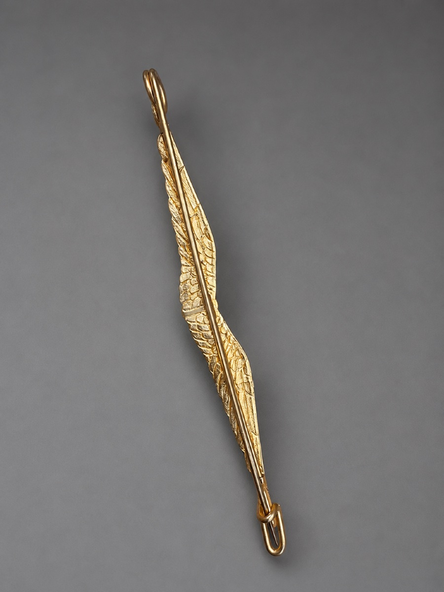 Broche / épingle De Châle , Laiton Émaillé, Style Rerour D’Egypte 1910 , Art Nouveau Scarabée -photo-5