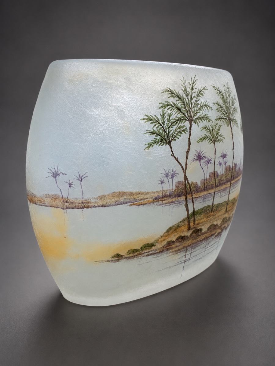 Vase Daum Nancy à décor orientaliste – École de Nancy, vers 1900-1910-photo-1