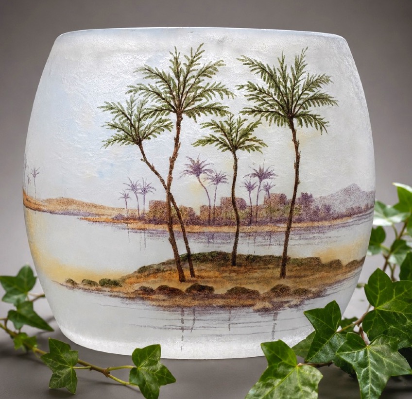 Vase Daum Nancy à décor orientaliste – École de Nancy, vers 1900-1910