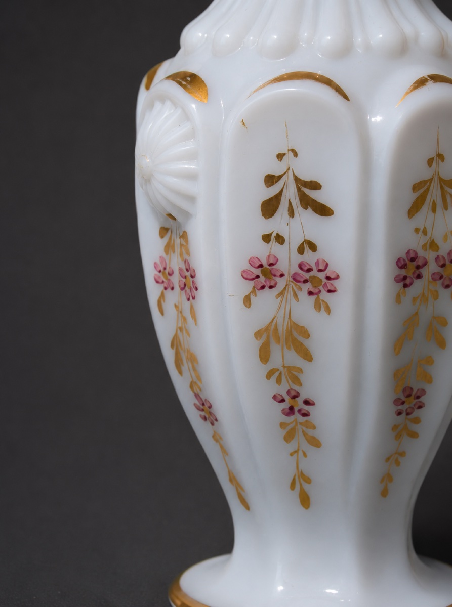 Charles X-era Opaline Violet Vase / Restored Circa 1820 In 19th-century Gothic Style-photo-2