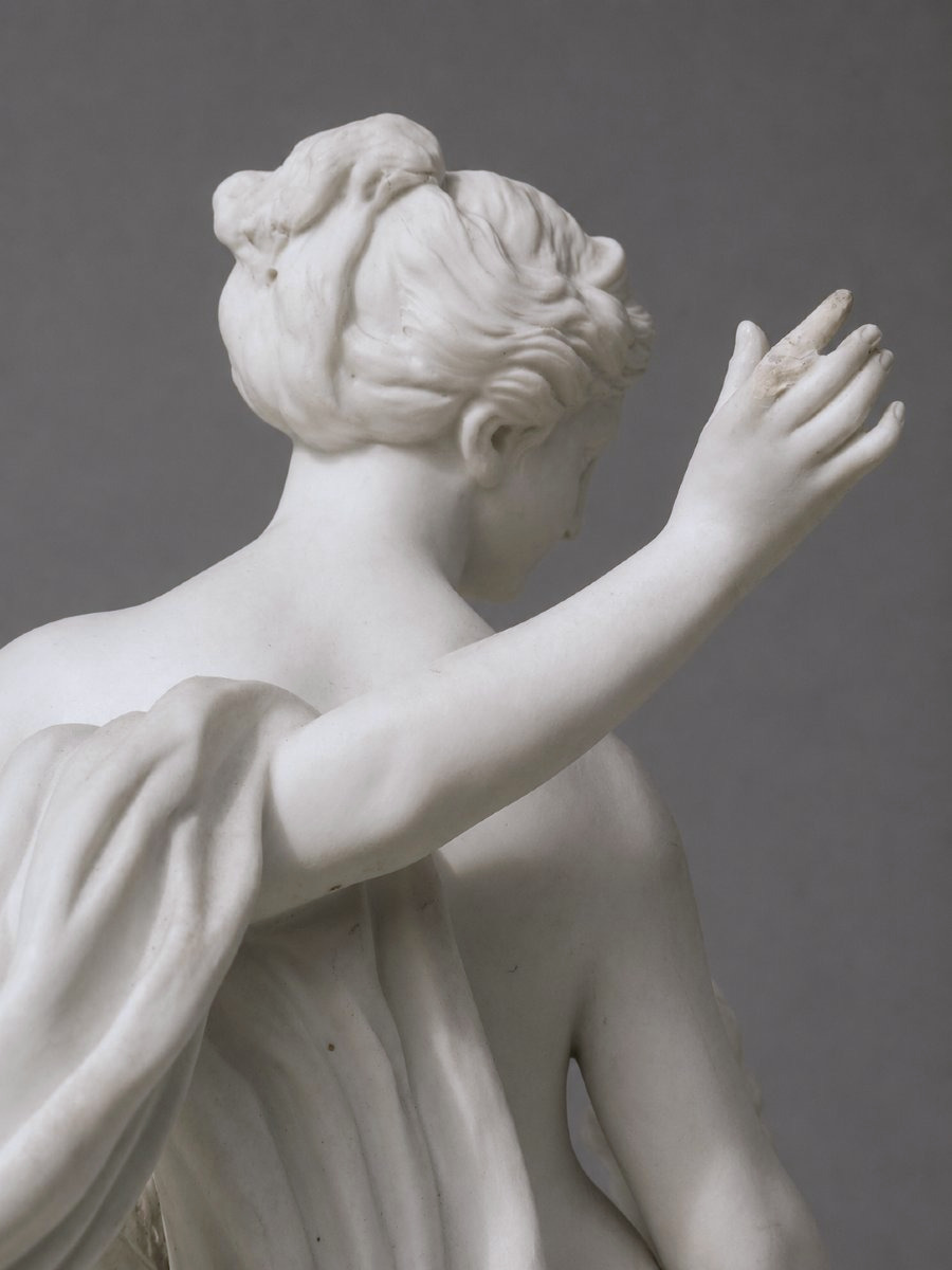 Diane In The Bath Natural Biscuit Group, Nymph & Greyhound, 19th Century, 18th-century Style, By Louis-simon Boizot-photo-4