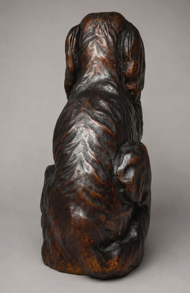Cavalier King Charles en Bois Sculpté  , XIXe , Sujet Animalier , Chien -photo-3