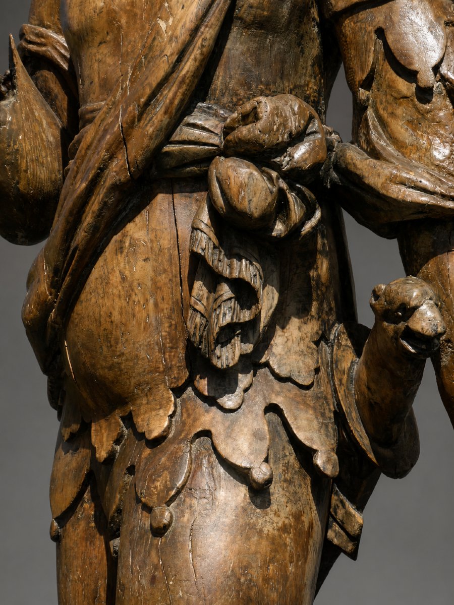Enseigne De Magasin , Noyer Sculpté , Epoque XVIIe Siecle , Dieu Mars , Mythologie Devanture-photo-1