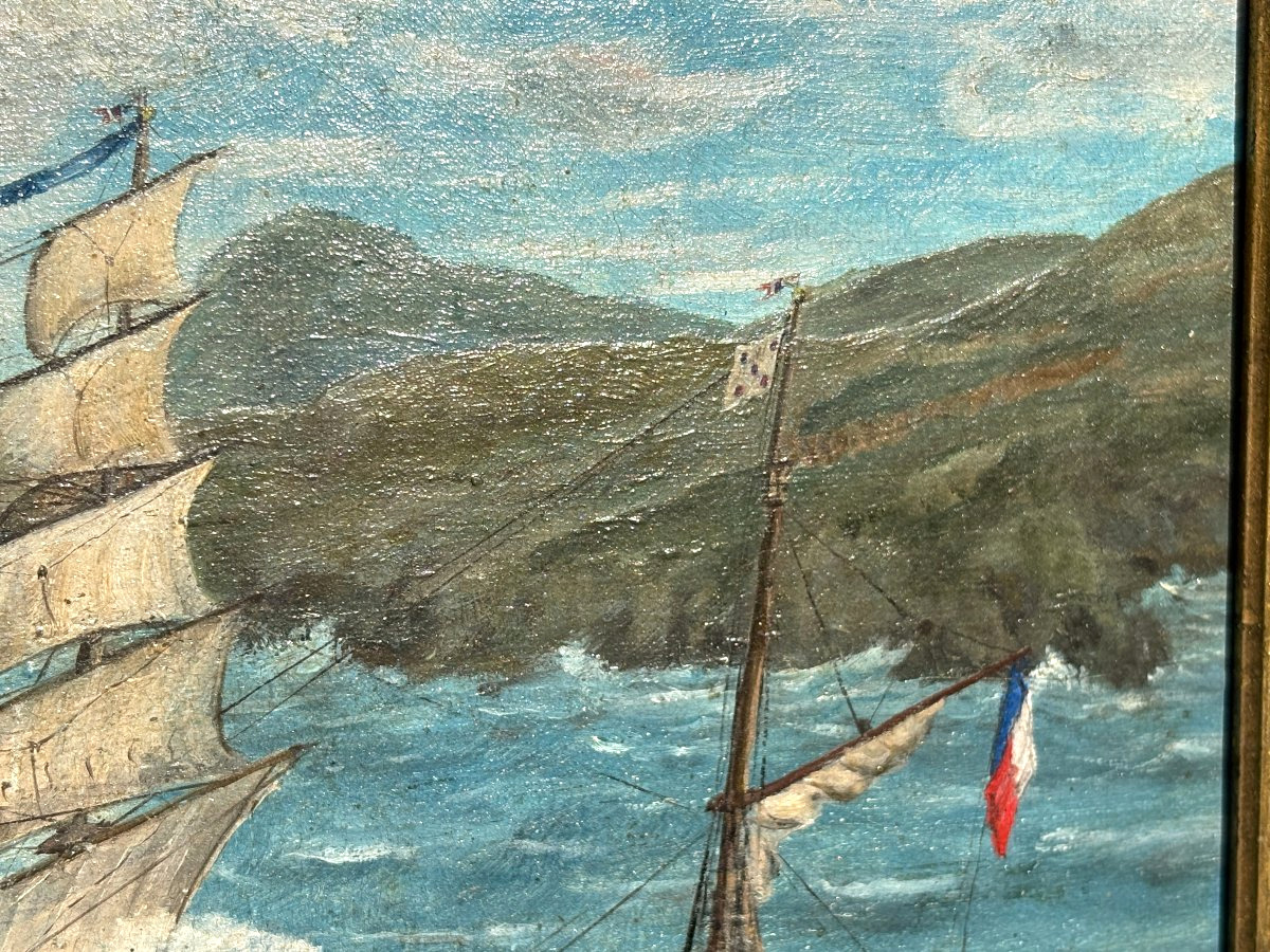 Navy – French-flagged Three-masted Steamship, Late 19th Century, Napoleon III, Cape Horn-photo-4