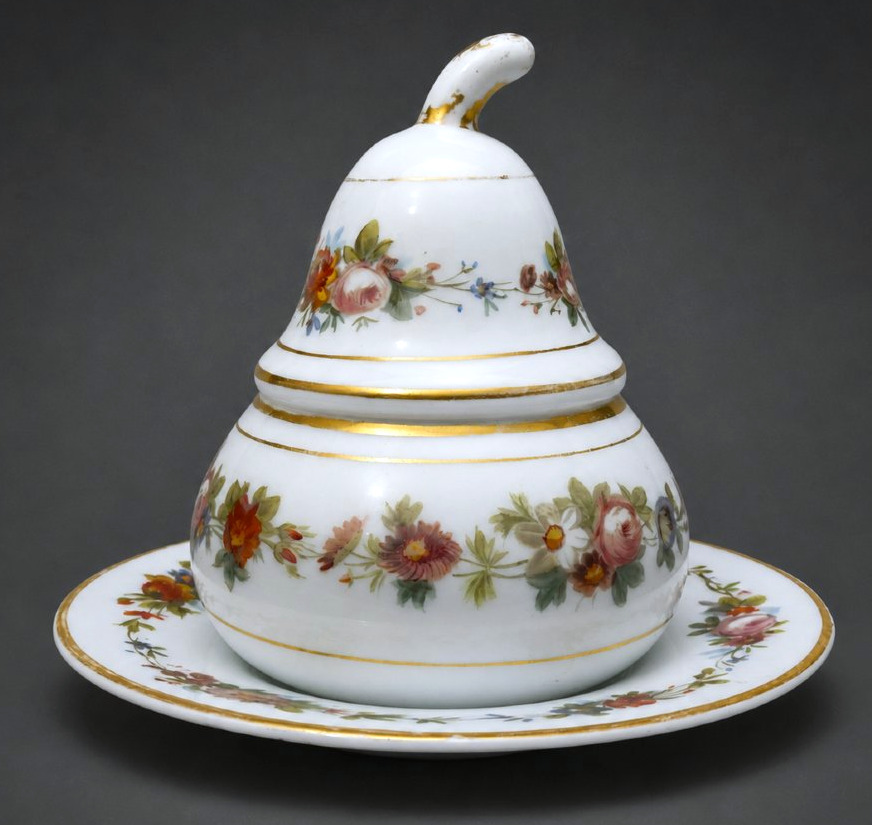 Covered Jar / Jam Jar In White Opaline With 19th-century Floral Design, Napoleon III Style, Baccarat-photo-4