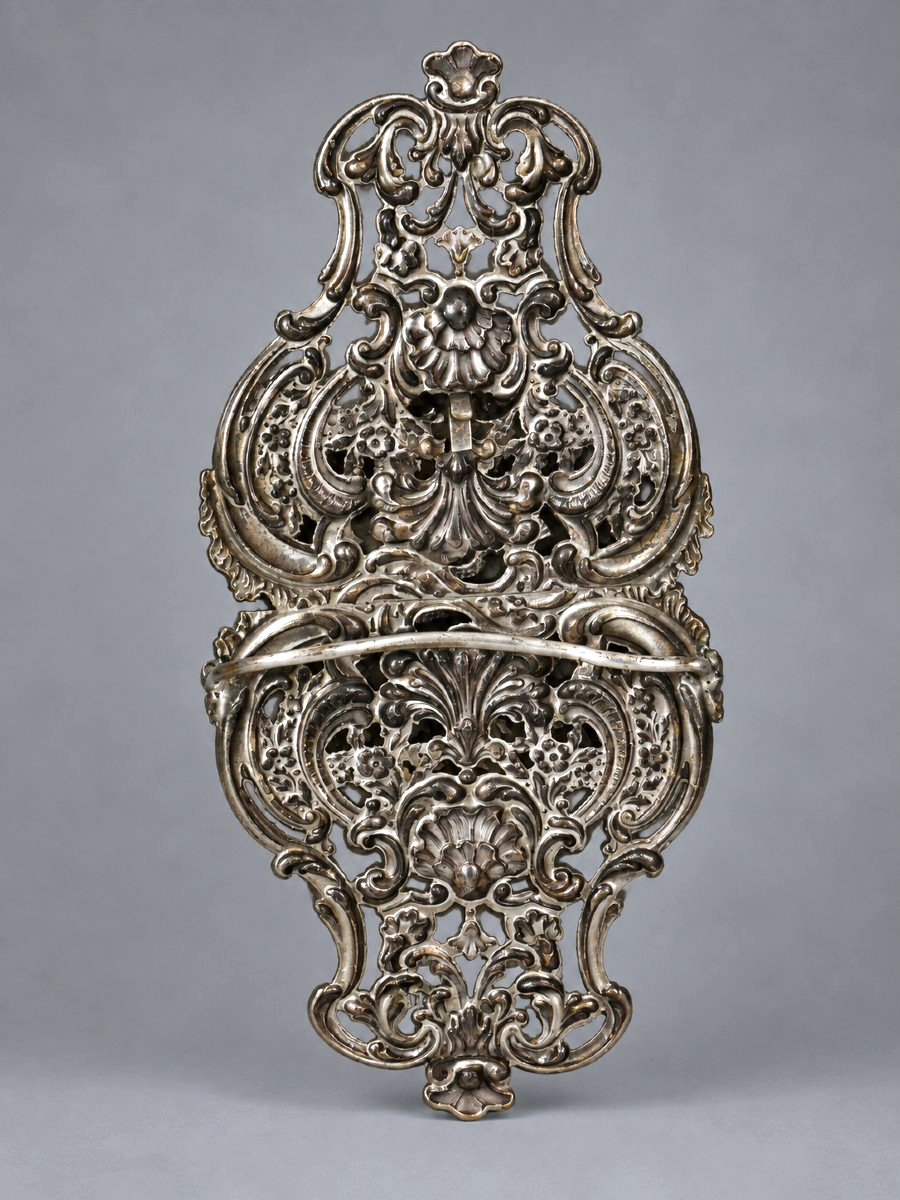 Boucle de ceinture ancienne en métal et émaux Art Nouveau Décor floral – XIXe siècle -photo-3