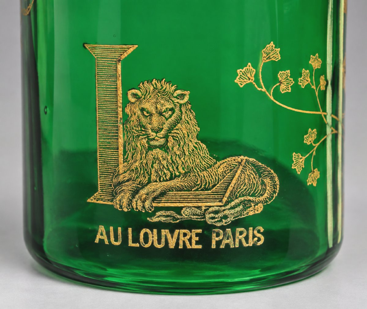 Vase Rouleau En Verre Emaillé Epoque Art Nouveau , Modele Theodore Legras XIXe Au Louvre Paris-photo-2