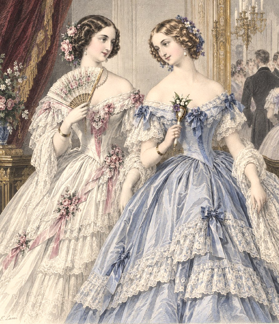 Porte-bouquet De Bal En Nacre &  Pomponne , XIXe siècle, vers 1850-1860 , Bijou Miroir-photo-4