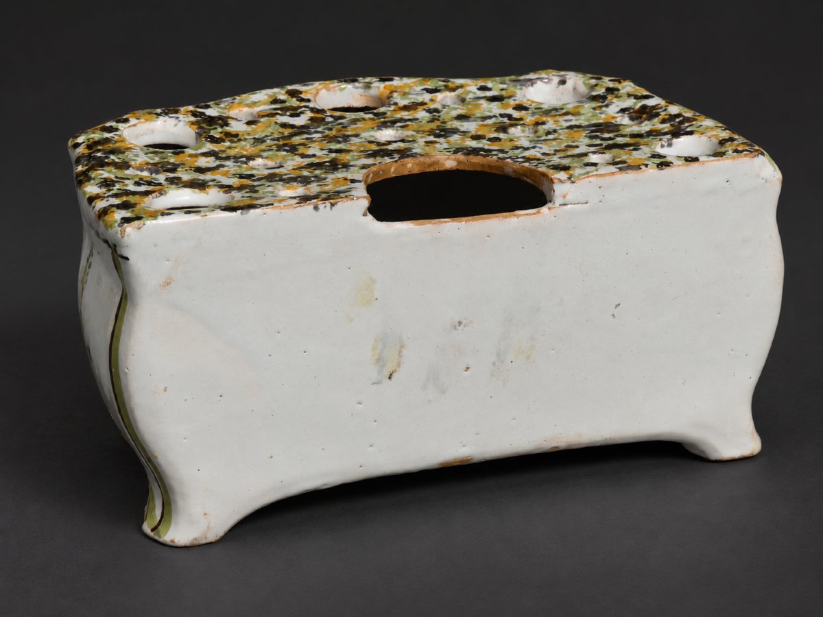 Commode Tulipiere En Faience De Nevers Style XVIIIe siecle , Trompe L'oeil ; Vase En Céramique-photo-4