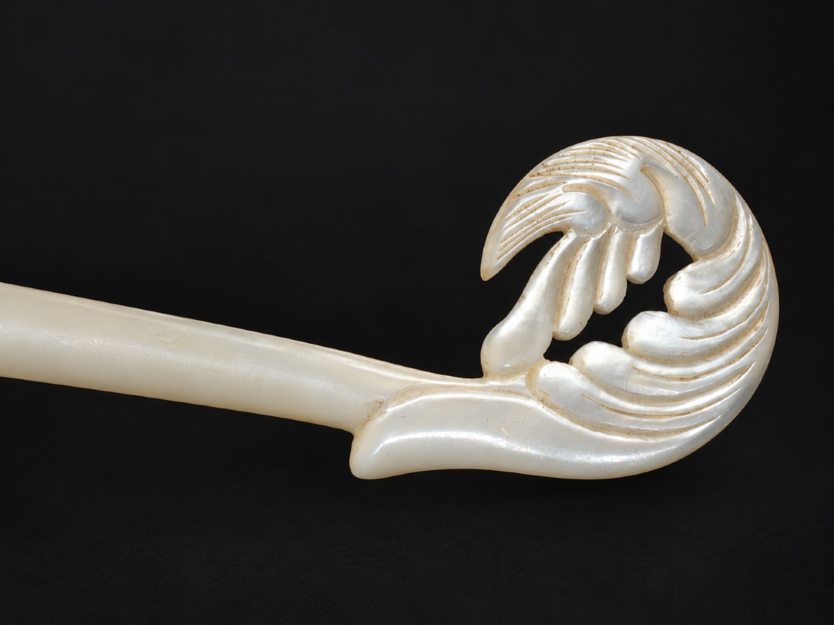 Prom Bouquet Holder, Mother-of-pearl & Pompon, Charles X Style, Paris, Palais Royal 1820, Jewelry-photo-4