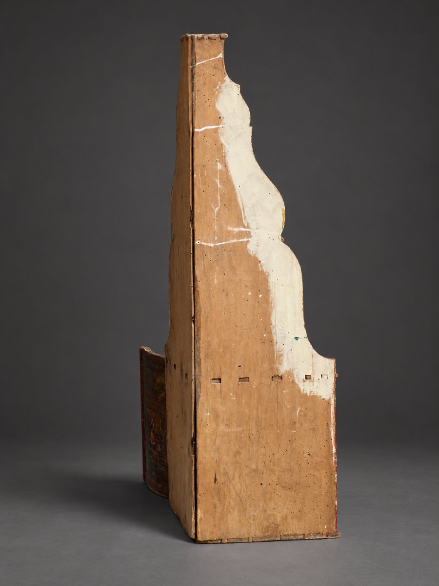 Corner Shelf, 19th-century Corner Cabinet, 18th-century Style, Mythological Scene, Angels -photo-3