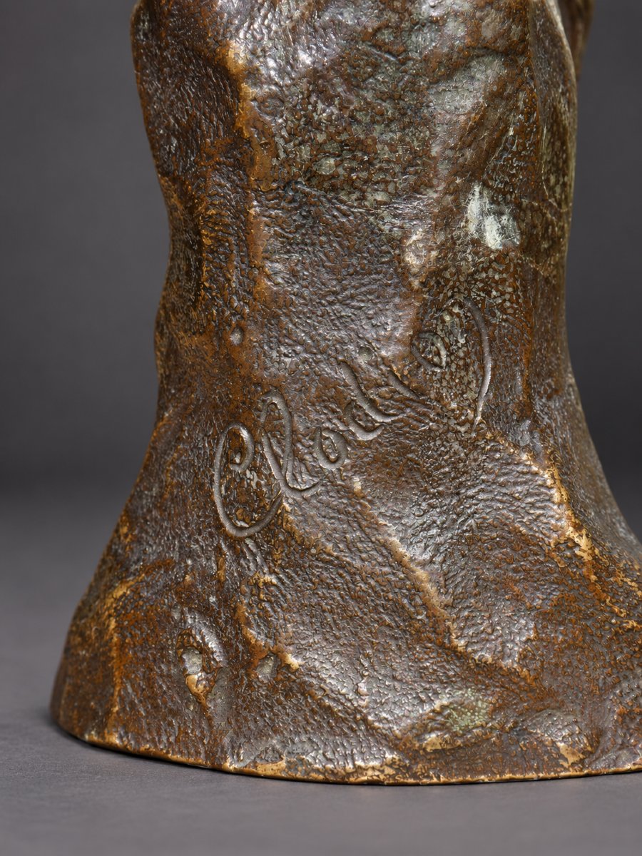 Sculpture, Children's Faun In Bronze, Napoleon III Period, Signed Clodion, 19th-century Mythology-photo-4