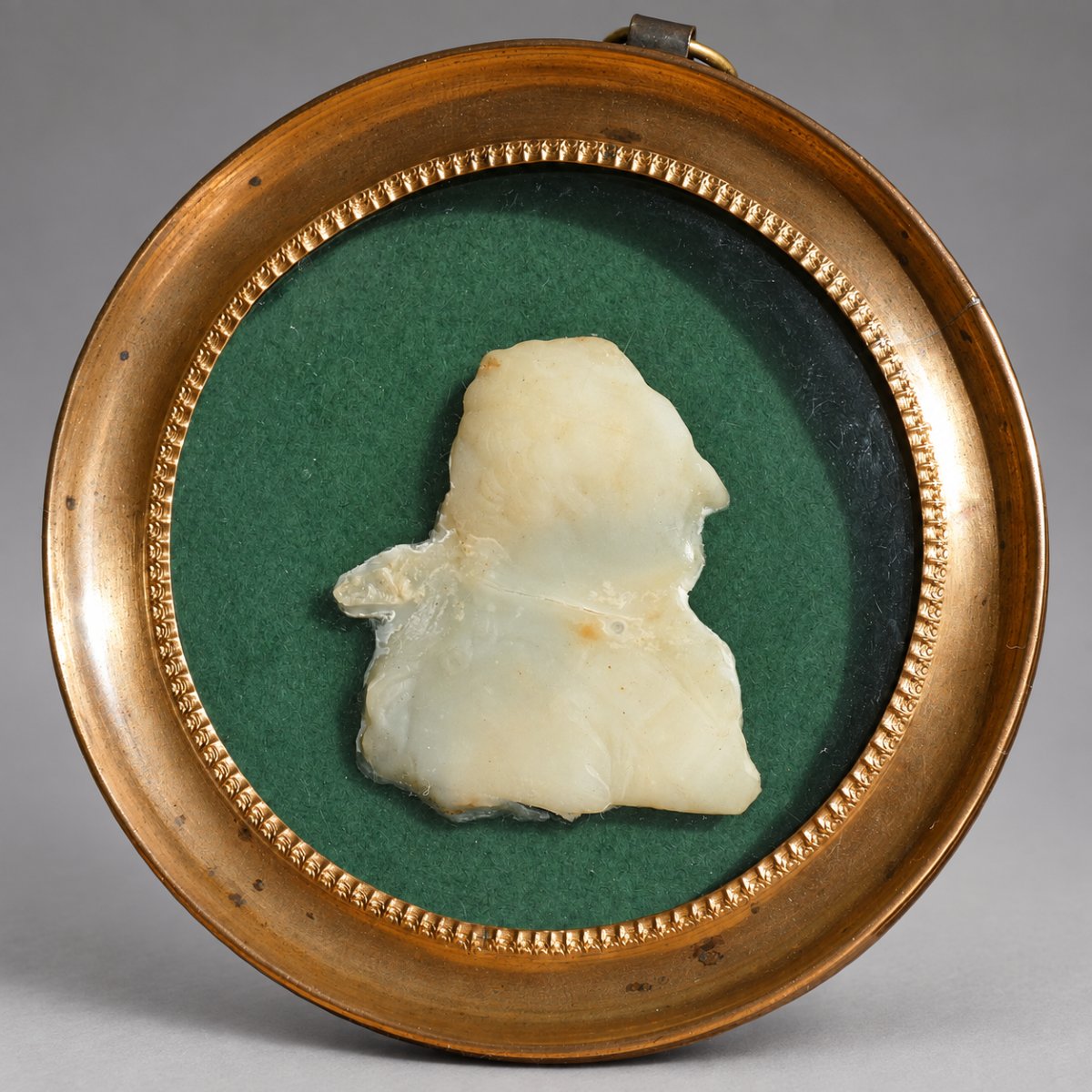 Profil Du Roi Louis XVI , Portrait En Cire XVIIIe Siecle , Medaillon , Souvenir Historique -photo-3