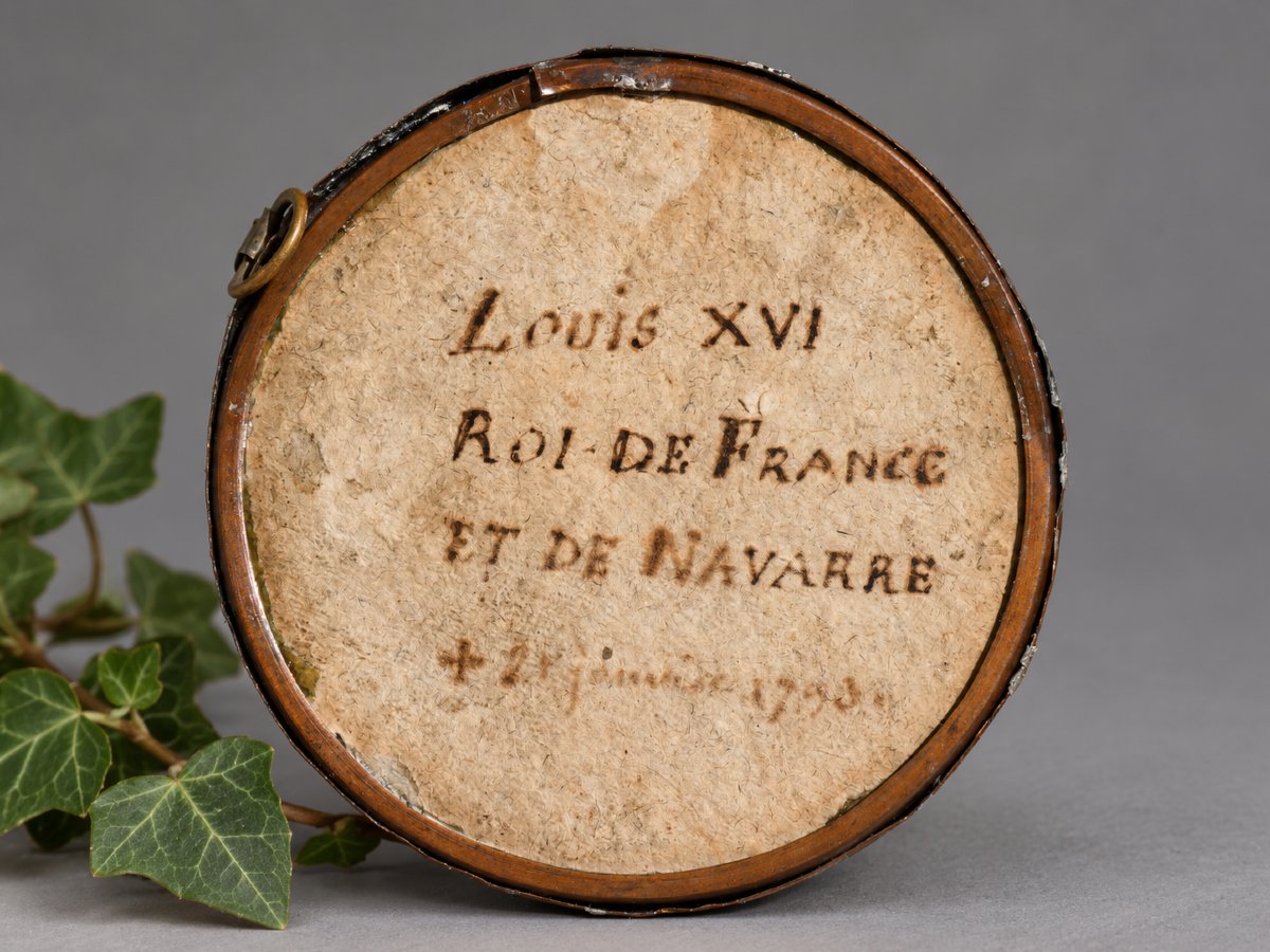 Profil Du Roi Louis XVI , Portrait En Cire XVIIIe Siecle , Medaillon , Souvenir Historique -photo-4