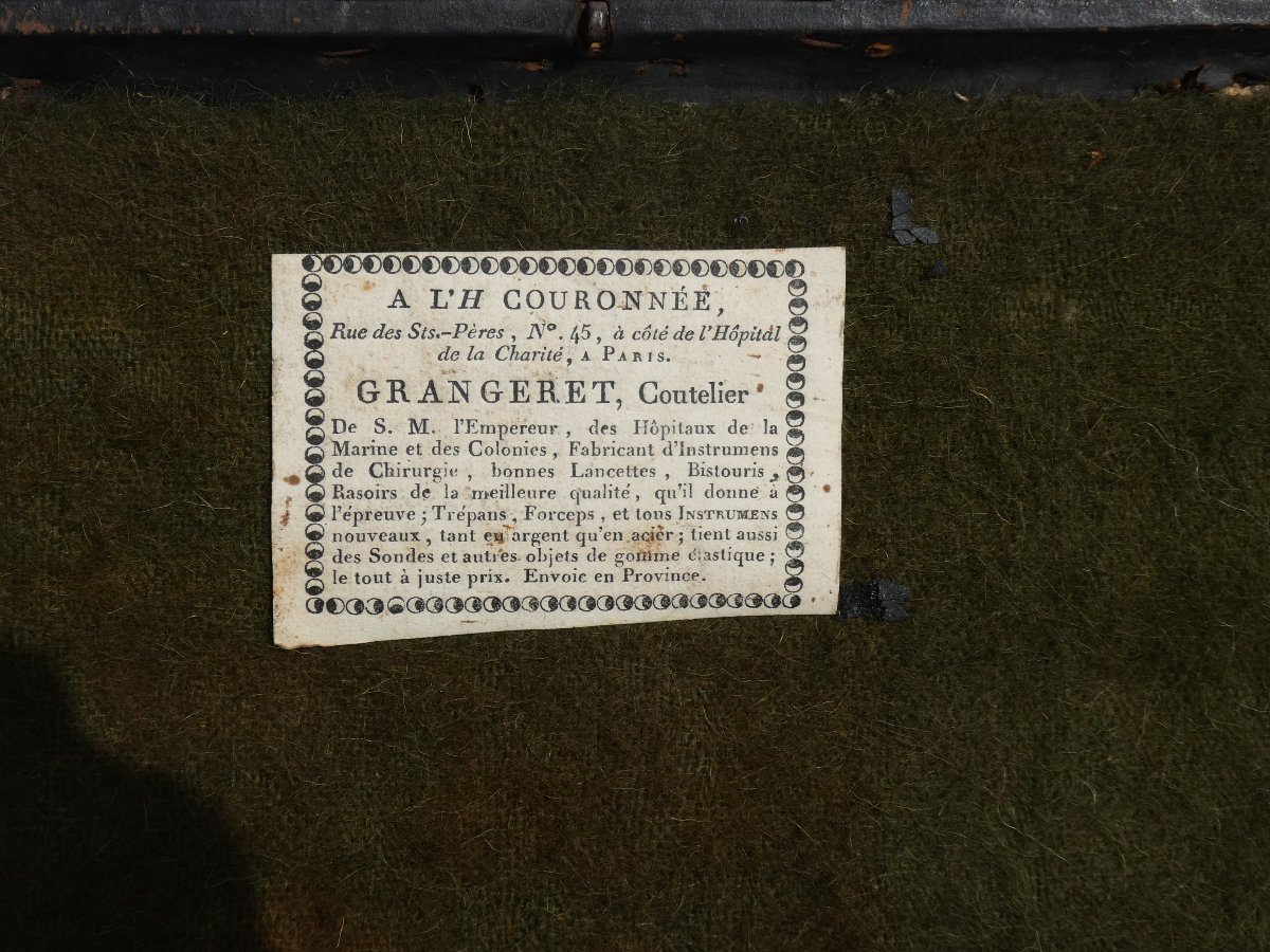Coffret de trépanation par Grangeret coutelier de l’Empereur – Paris, époque Empire , Chirurgie-photo-4