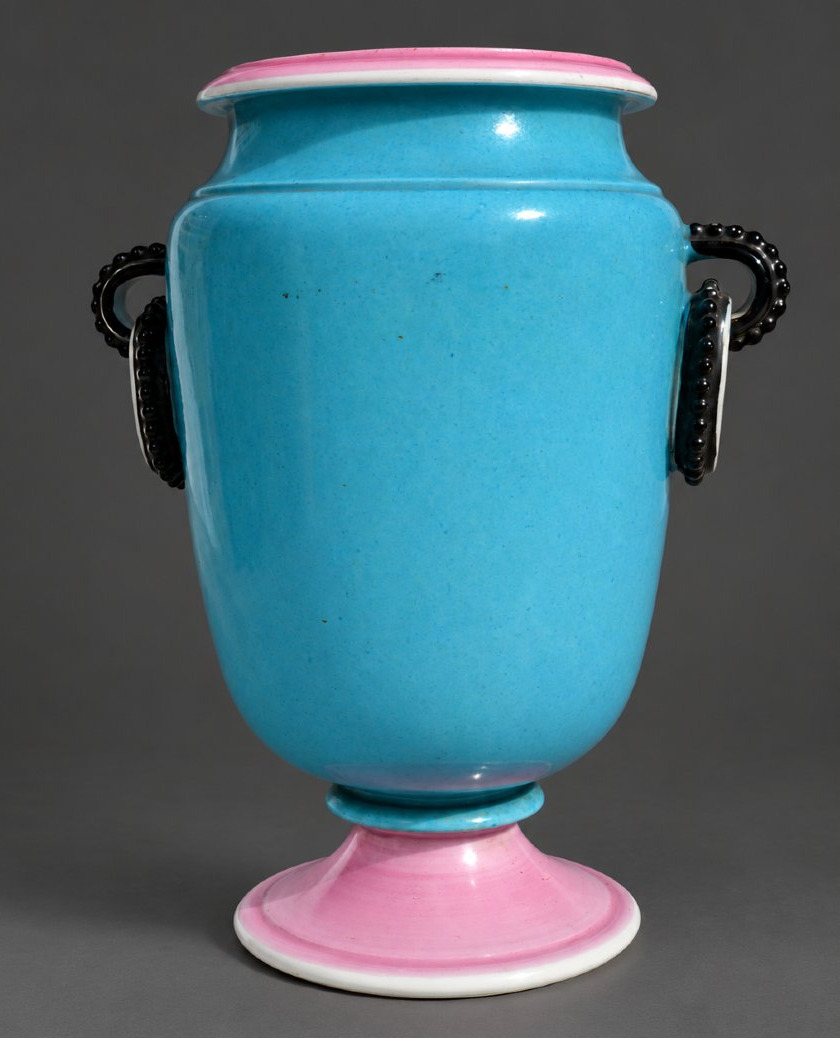 Vase En Porcelaine De Limoges & Biscuit , Camée De Style Empire , Napoleon III Henri Ardant XIX-photo-4