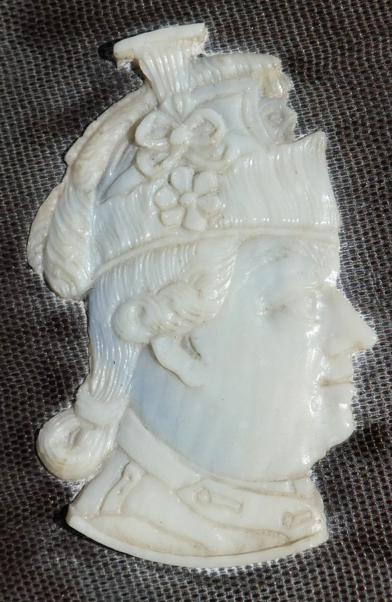 Profile Of The Duke Of Luynes, 18th Century, Silver Frame, General Of The Dragoons, Historical Souvenir -photo-2