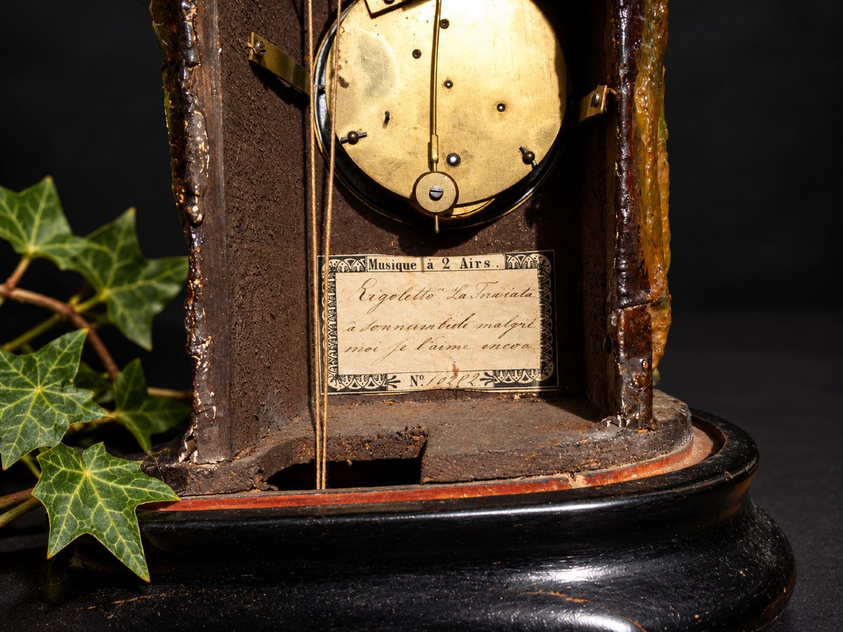 Musical Automaton In A Glass Dome – Windmill, Moving Boat, And Clock, 19th Century, Toy / Curiosity-photo-1