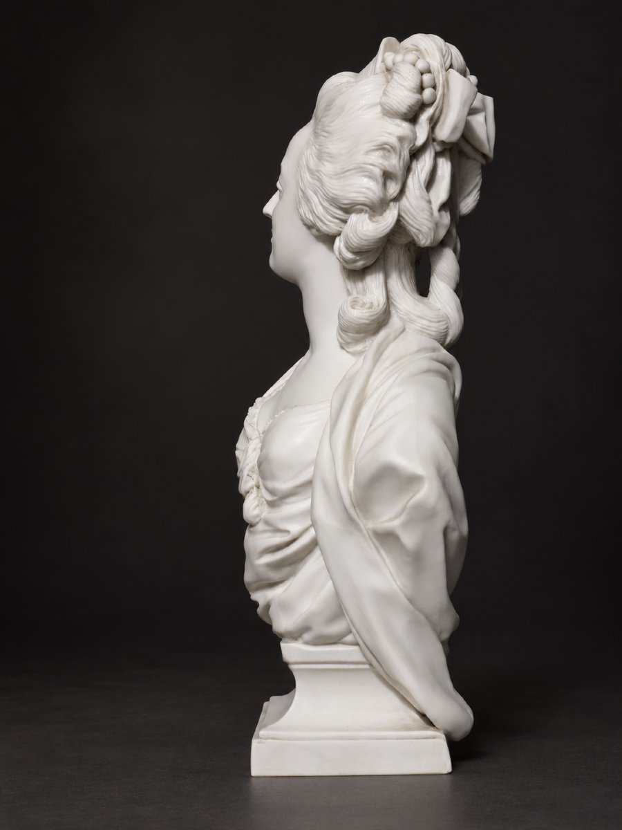 Buste En Biscuit Naturel , Reine De France , Marie Antoinette XIXe , Sevres de Wengmüller-photo-3