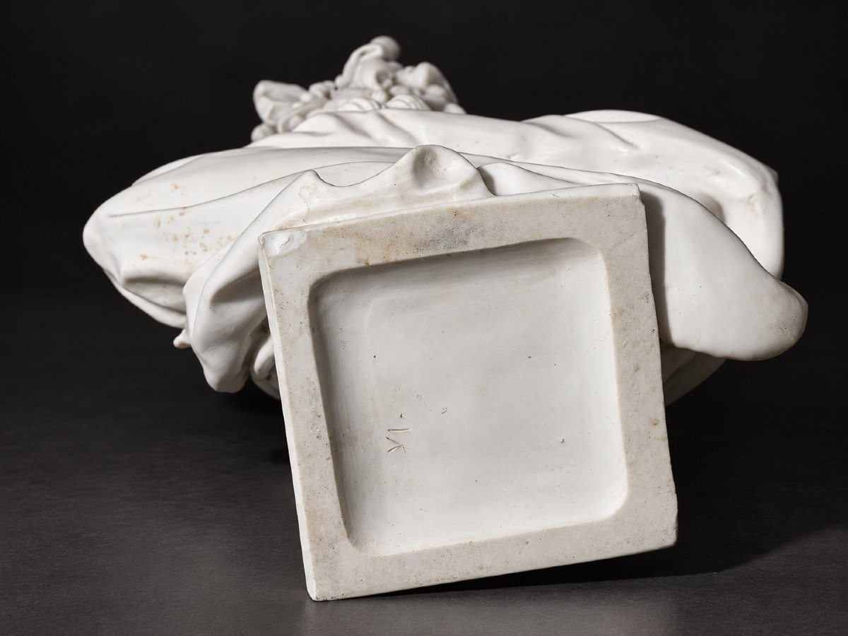 Buste En Biscuit Naturel , Reine De France , Marie Antoinette XIXe , Sevres de Wengmüller-photo-3