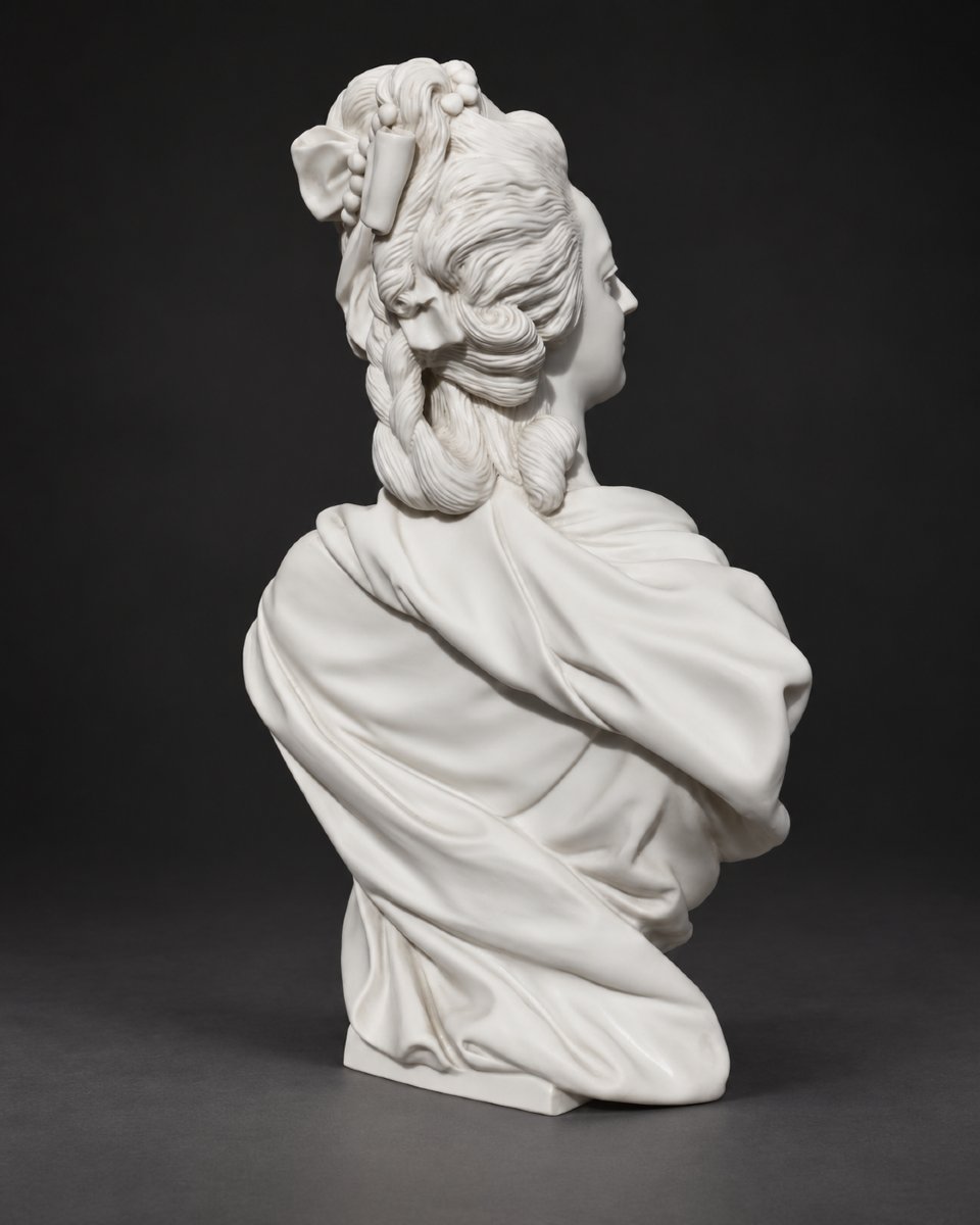 Buste En Biscuit Naturel , Reine De France , Marie Antoinette XIXe , Sevres de Wengmüller-photo-5