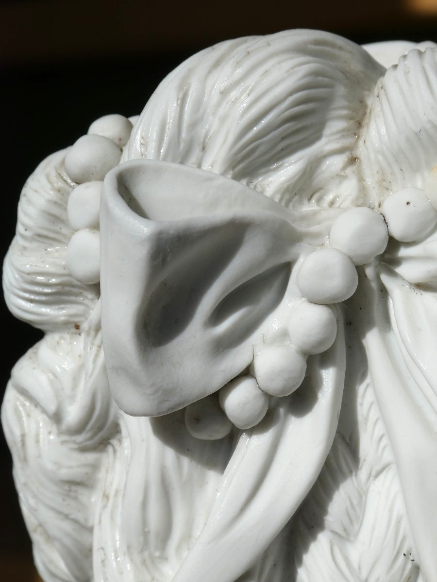 Buste En Biscuit Naturel , Reine De France , Marie Antoinette XIXe , Sevres de Wengmüller-photo-8