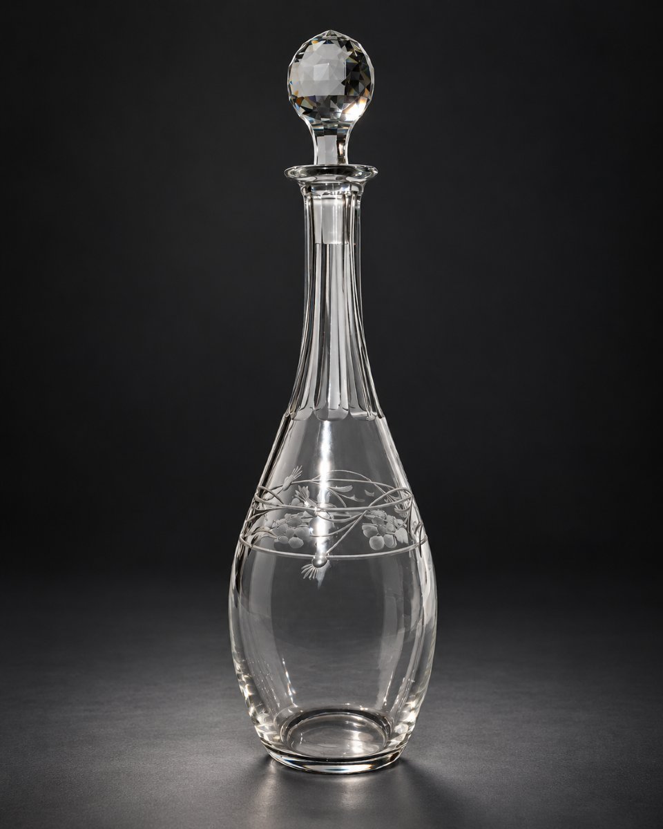 Service De Table En Cristal De Baccarat , Coupes , Carafe , Verres Gravé , 1900 -photo-3