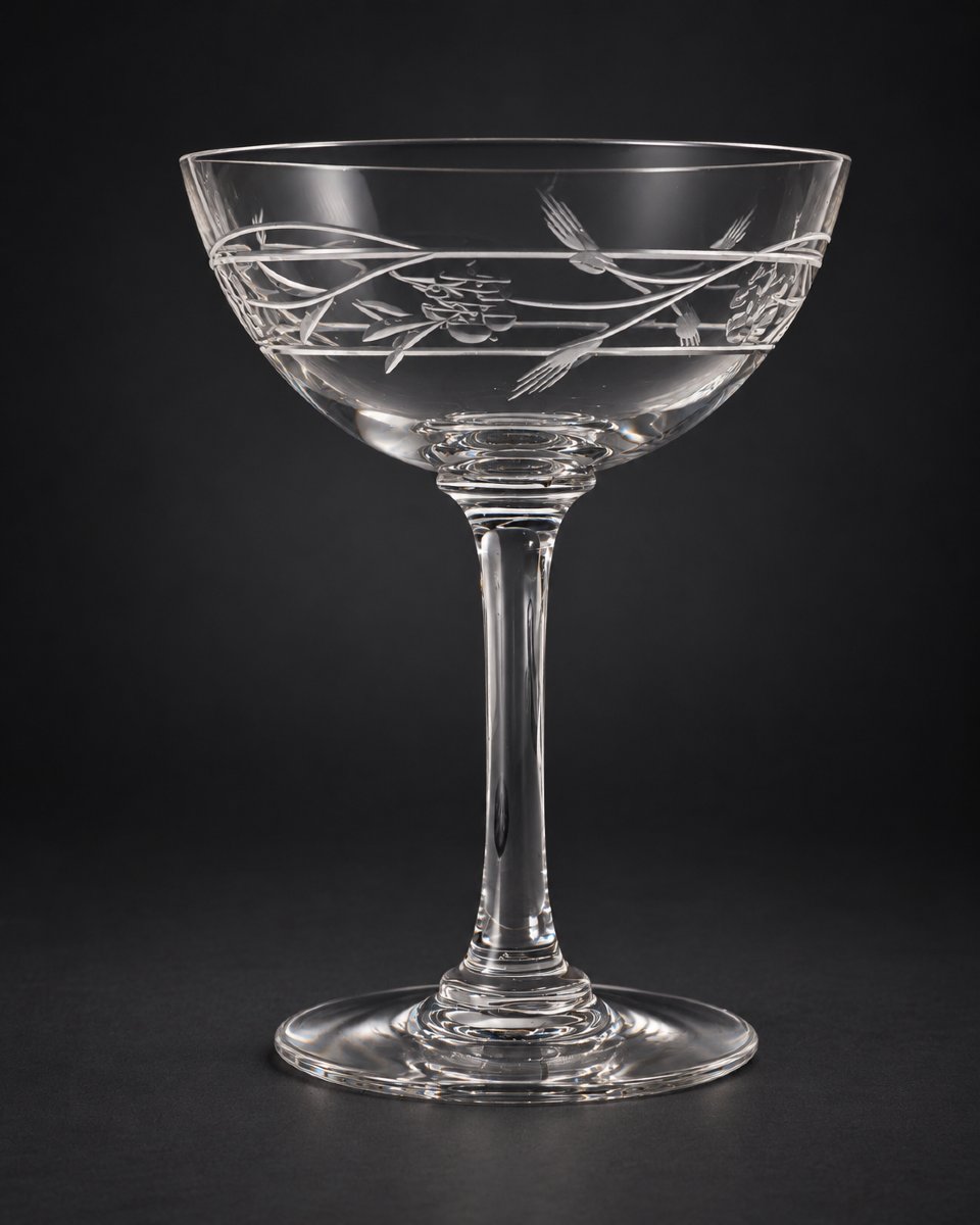 Service De Table En Cristal De Baccarat , Coupes , Carafe , Verres Gravé , 1900 -photo-3