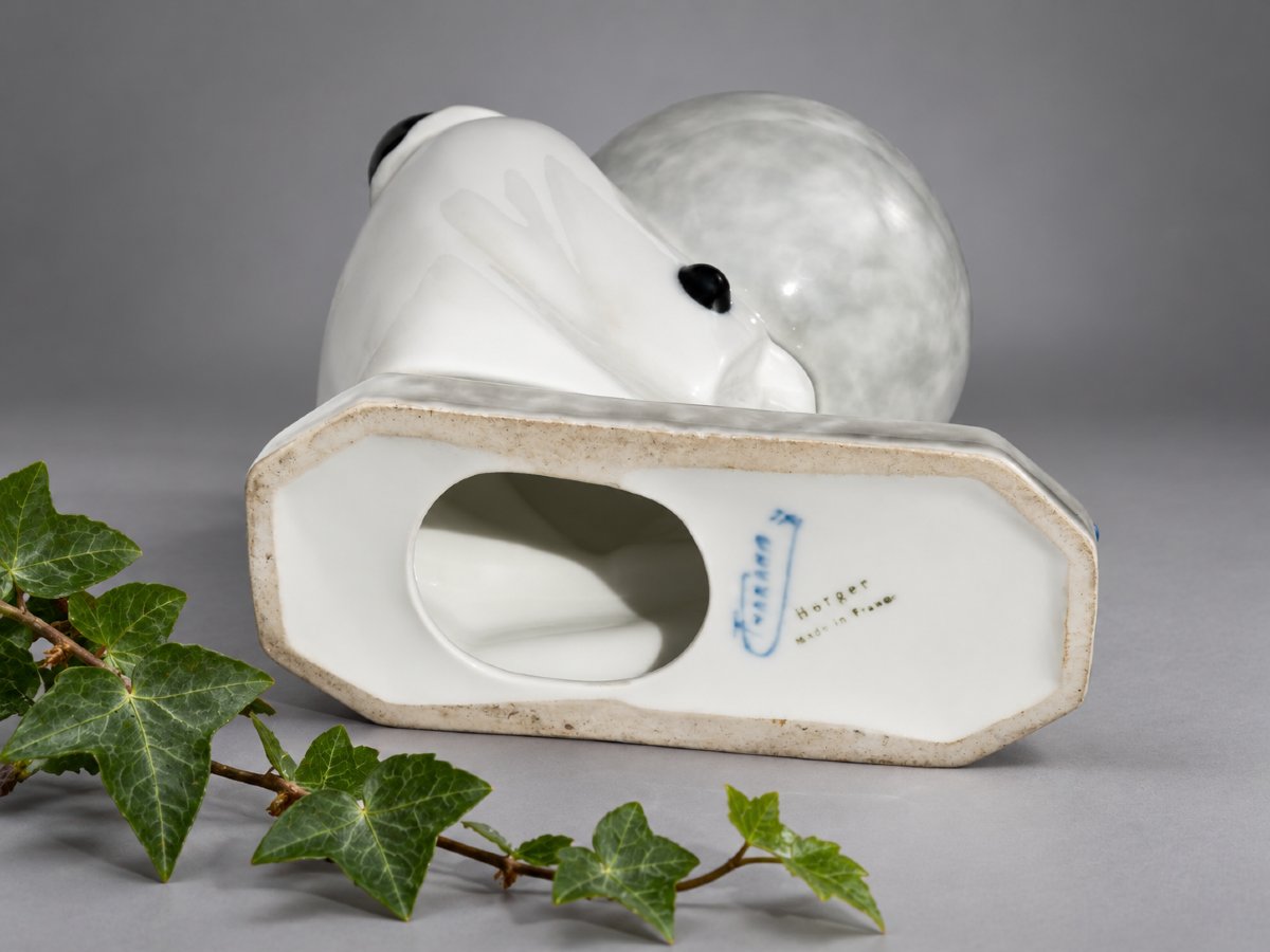 Art Deco Porcelain Berger Lamp By Camille Tharaud–pierrot, Art Deco, 1930-photo-1
