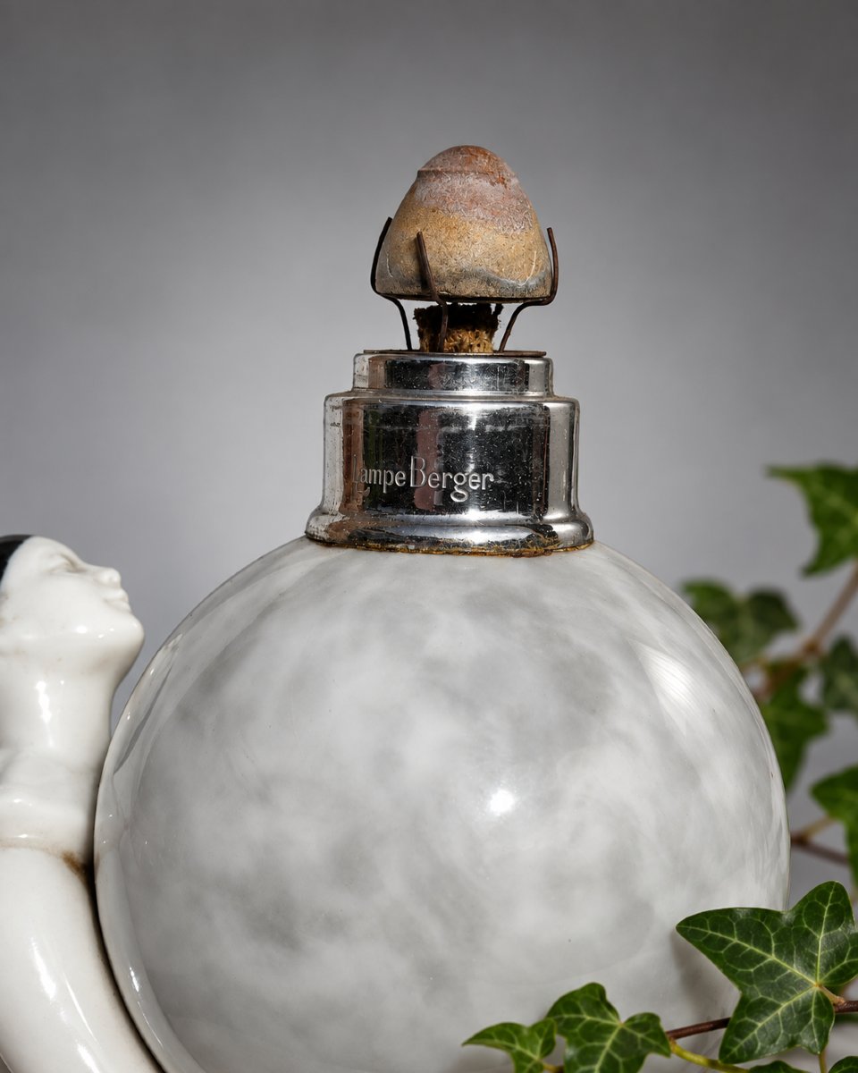 Art Deco Porcelain Berger Lamp By Camille Tharaud–pierrot, Art Deco, 1930-photo-2