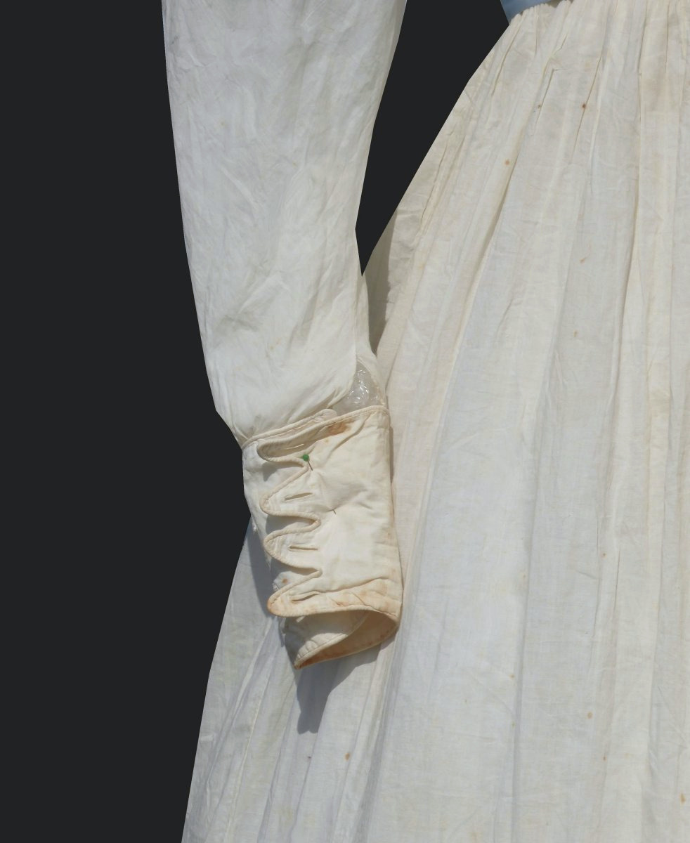 Robe De Jour époque 1825 Charles X Manches Gigot Costume Début XIXe Siecle Taille Haute Empire-photo-1